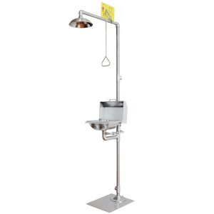 6610-D (SS) Compound Emergency Shower and Eye Wash Station with Eyewash Bowl Lid(Stainless steel)